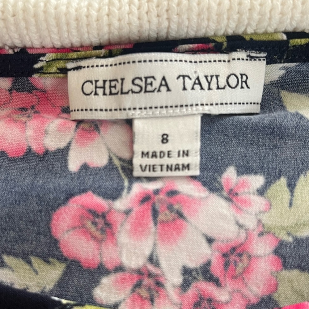 Chelsea Taylor Floral Bell Sleeve Mid Length Dress Women’s Size 8 - Picture 3 of 16